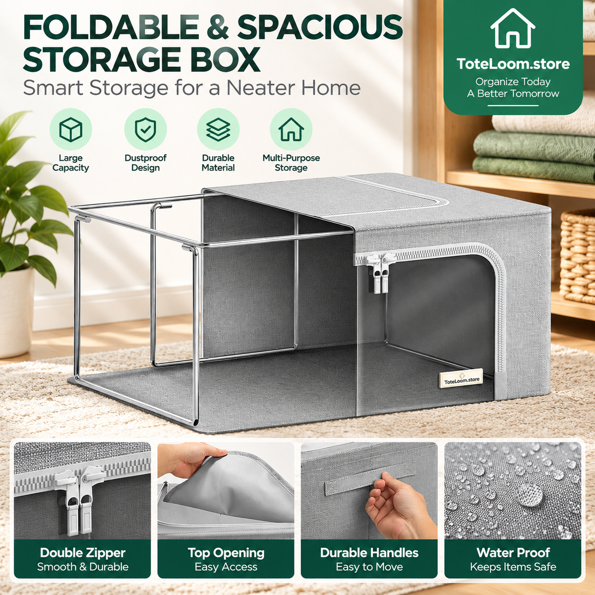 Jumbo Foldable Storage Bin