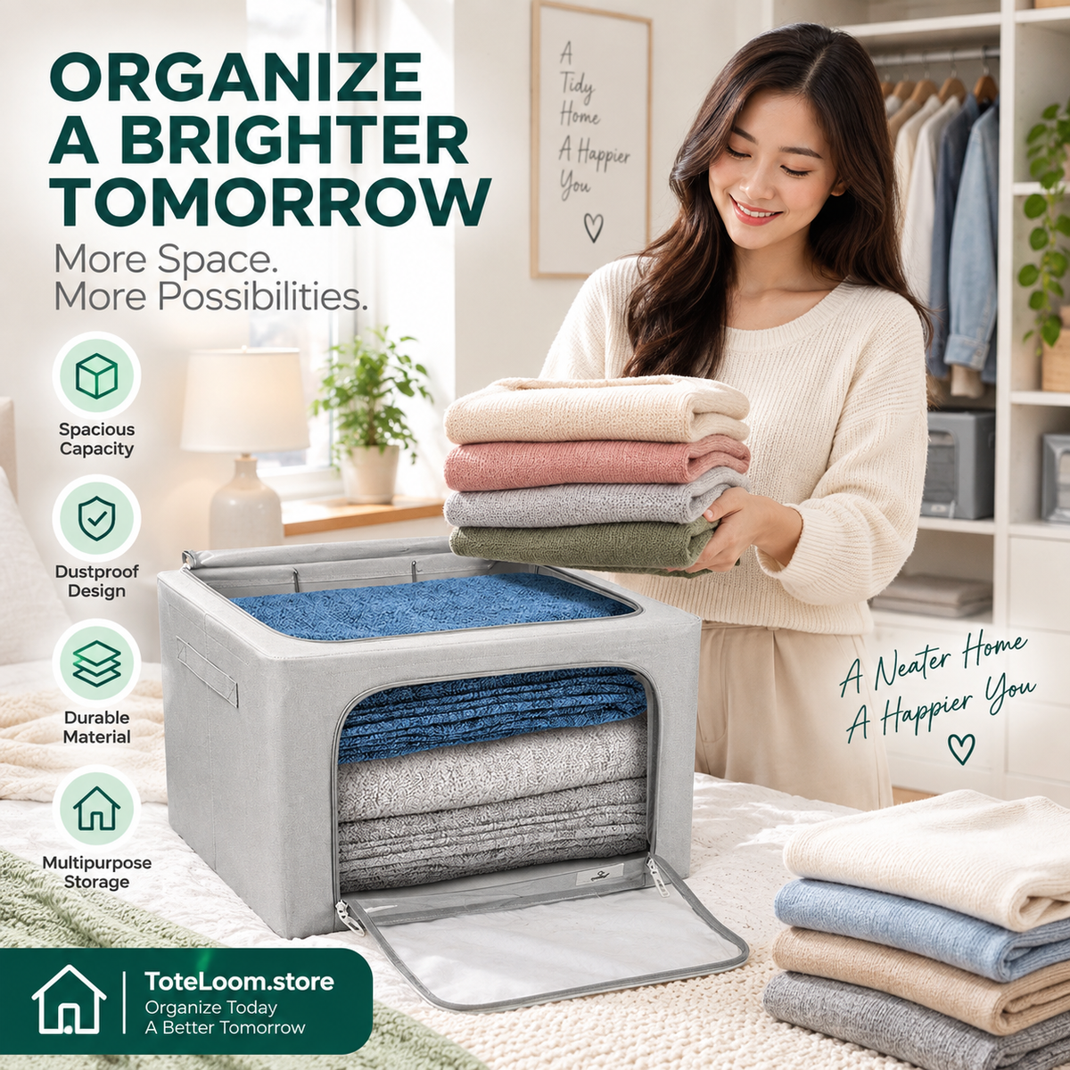 Jumbo Foldable Storage Bin