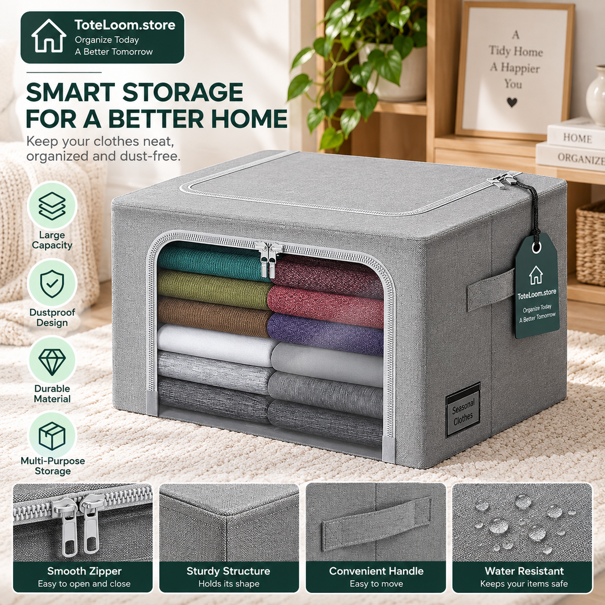 Jumbo Foldable Storage Bin