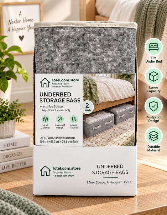 Zippered Under-Bed Storage Bin - 2 Pcs