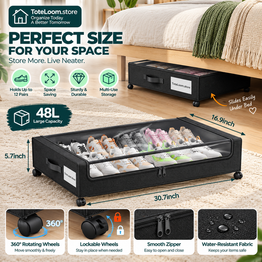Rolling Under-Bed Storage Containers
